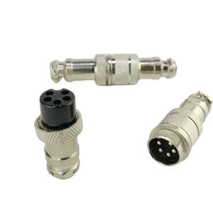 5 core /5 ultimate round connector / metal connector 16φ plug & Jack ( pedestal ) 1 collection ( several correspondence possibility ) relay ( extension ) for connector male female set 