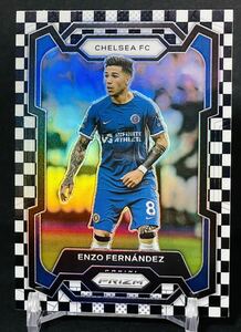 ★Enzo Fernandez★SP★Black & white checker Prizm★美品★チェルシー★2023-24 Panini Prizm Premier League★