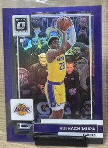 ★八村塁★チームカラーマッチ★purple★2022-23 Panini Donruss Optic★美品★Rui Hachimura★Lakers★