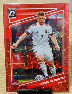 ★KEVIN DE BRUYNE★Red Velocity Prizm★ベルギーカラーマッチ★美品★ベルギー代表★2021-22 Panini Donruss Optic World Cup★