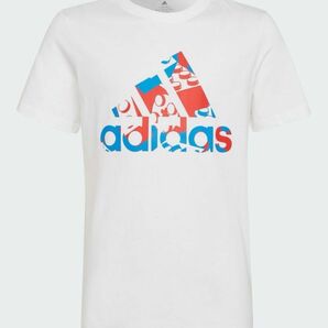 新品　タグ付き　アディダス 半袖Tシャツ 白 160 adidas × LEGO グラフィック　ブロック　Tシャツ　コットンシャツ