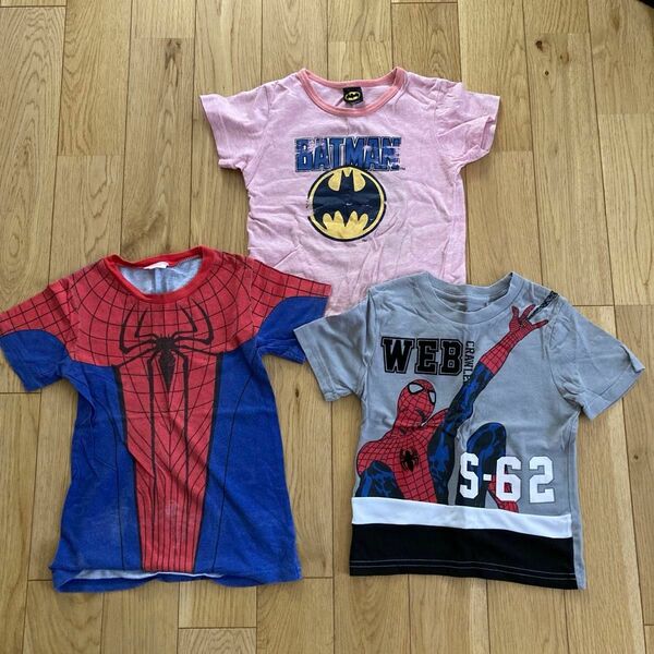 マーベル　半袖Tシャツ Tシャツ　スパイダーマン　バッドマン　子供　キッズ　 半袖　110