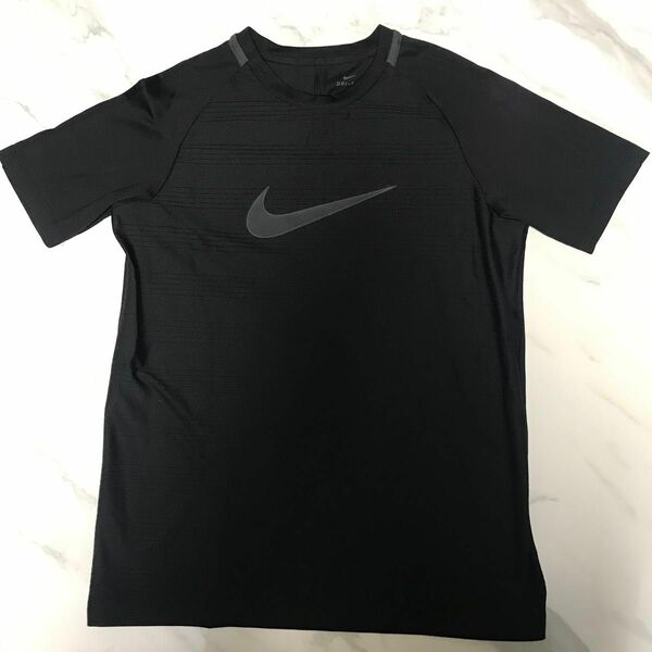 NIKEナイキ 半袖Tシャツサッカーゲームシャツ160ブラック練習着