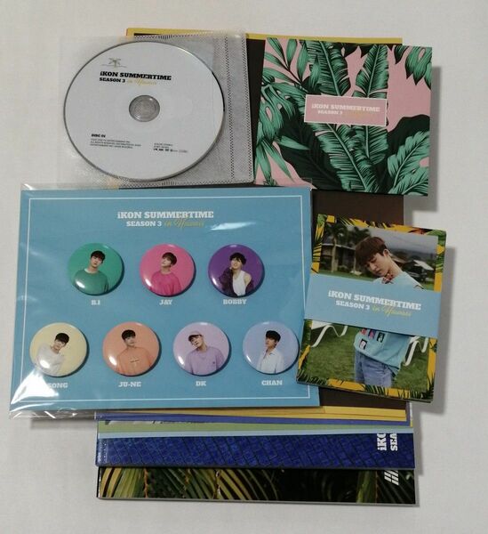iKON SUMMER TIME SEASON3 HAWAII DVD フォトブック 缶バッジ 他 サマータイム ハワイ