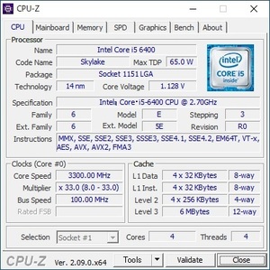 INTEL Core i5-6400 (2.70 GHz) LGA1151 ★中古正常品★ (1)