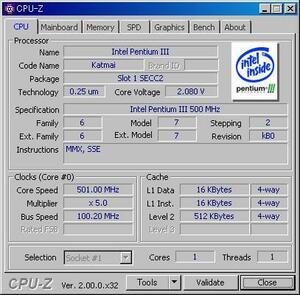 INTEL PentiumIII 500 MHz SECC2 (Slot1) ★CPUクーラ無し★