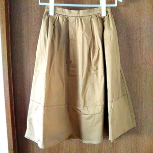 N.en dot Natural Beauty Basic flared skirt beige Camel S casual Basic standard on goods A line 