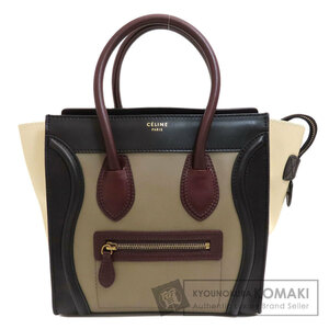 CELINE セリーヌ ラゲージマイクロ ハンドバッグ カーフ レディース 中古