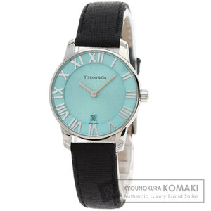 TIFFANY&Co. Tiffany 63452785 Atlas купол Tiffany голубой наручные часы нержавеющая сталь кожа женский б/у 