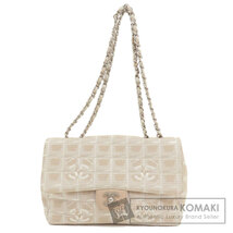 CHANEL シャネル ニュートラベルライン チェーンショルダー ショルダーバッグ キャンバス レディース 中古_画像1