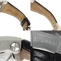 BVLGARI ブルガリ EG30BSLD エルゴン 30mm 腕時計 ステンレススチール レザー レディース 中古_画像8
