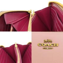 COACH コーチ 31546 アコーディオン ジップ ウォレット 長財布（小銭入れあり） PVC レディース 中古_画像8