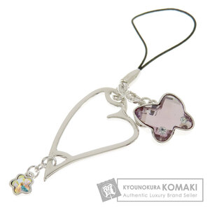 SWAROVSKI Swarovski strap Heart butterfly flower key holder made of metal lady's used 