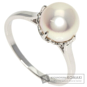 MIKIMOTO ミキモト パール 真珠 リング・指輪 K14ホワイトゴールド レディース 中古