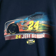 YHqyy/Mサイズ/WINNER'S CIRCLE #24 GEFF GORDON ジェフ・ゴードン 半袖Tシャツ 紺(ネイビー)系 USED 古着 レーシングドライバー NASCAR_画像4