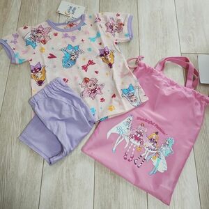 パジャマ 上下セット 半袖パジャマ こども服　わんだふるぷりきゅあ プリキュア　かばん セット