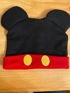 Disney ミッキーマウス 耳つきニット帽　