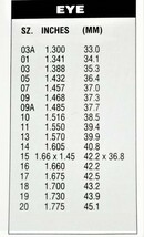EYE（接眼側）サイズ表です。