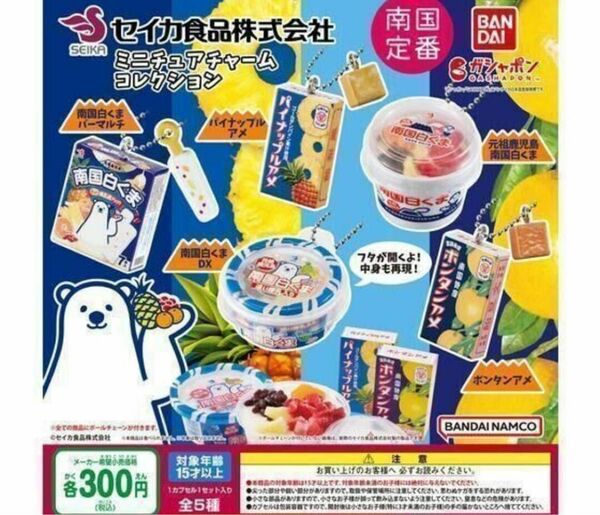 A-21　コンプ　セイカ食品株式会社 ミニチュアチャームコレクション　全5種