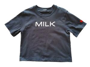 美品！ミルク　MILK　黒　半袖Tシャツ　ショート丈　ゆうパケットポストミニ１8０円