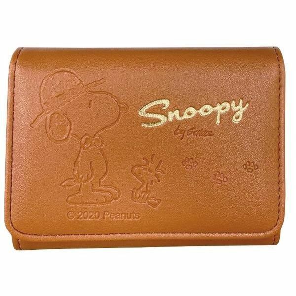 【未開封:新品】SNOOPYコンパクトMINIウォレットウィンドウBOX入りウォレット(ブラウン)