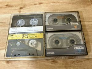  operation not yet verification used . cassette tape METAL metal position 4 pcs set maxell/TDK/AXIA