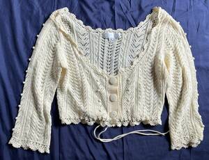 JILLSTUART Jill Stuart lady's simple knitted cardigan M bolero 