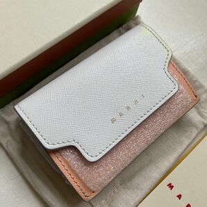 【新品】MARNI マルニ 三つ折り ミニ財布 ミニウォレット ピンク