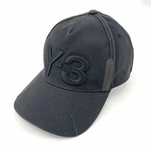 美品 Y-3 adidas ワイスリー キャップ/帽子 刺繍ロゴ ブラック 