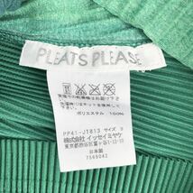 極美品 PLEATS PLEATS プリーツプリーツ グリーン 柄　　ISSEI MIYAKE PP41-JT813 サイズ3_画像4