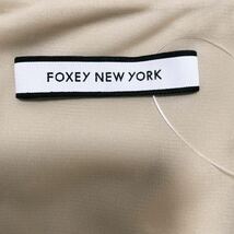極美品 FOXEY NEW YORK フォクシーニューヨーク ワンピース スクエアネック フレアスカート 上品なデザイン 高級感 ベージュ_画像6