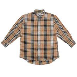 BURBERRYS Burberry 90Snoba проверка рубашка рубашка-поло стандартный мужской L