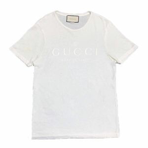 美品 GUCCI グッチ Tシャツ 半袖 ロゴ ホワイト レディース