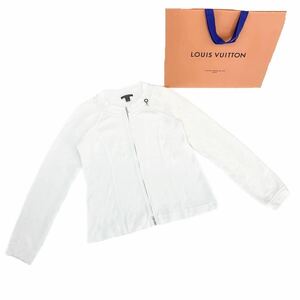  beautiful goods LOUISVUITTON Louis Vuitton Zip up tops cardigan white sack attaching 