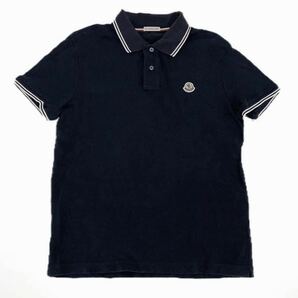 MONCLER モンクレール ポロTシャツ 半袖 ブラック ワッペン付き 2018年 メンズ の画像1