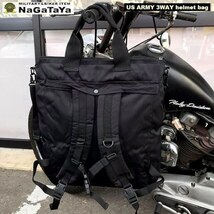 US ARMY TYPE 3WAY 多機能 ヘルメット保護バッグ ブラック ショルダーBAG リュックサック バックパック_画像3