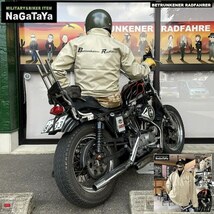 BETRUNKENER RADFAHRER ベェトォンナ ラドファ T/C スウィングトップジャケット バックロゴタイプ Lサイズ 裏地付 カーキ_画像10