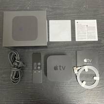 VV210 映像機器 アップル Apple Apple TV 64GB MLNC2J/A 第4世代 ブラック 付属有 FAR Apple TV_画像1