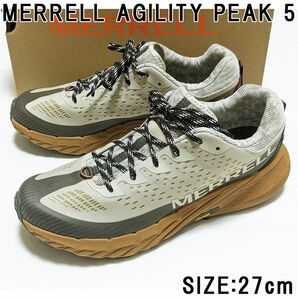 MERRELL AGILITY PEAK 5 トレイルランニングシューズ 27cm 新品同様 J067767 スニーカー メレル