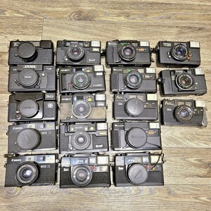 #60★ジャンク★まとめ★MINOLTA ミノルタ フジカ konica コニカ Canon キャノン YASHICA 18点 コンパクトカメラ まとめ★