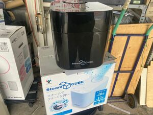 【動作品】山善 加湿器 加熱式 スチーム式 タンク容量2.8L 木造約10畳 プレハブ洋室約17畳 ブラック KSF-K283