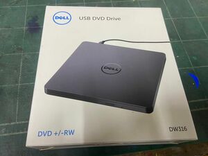 【未使用品！】DELL デルUSB薄型DVDスーパーマルチドライブ、DW316 外付けDVD+/-RWドライブ　C-1