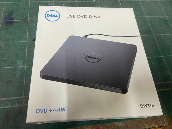 【未使用品！】DELL デルUSB薄型DVDスーパーマルチドライブ、DW316 外付けDVD+/-RWドライブ　C-3