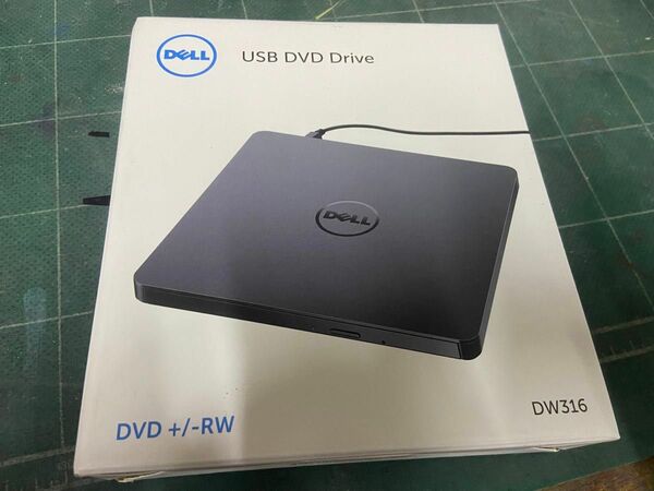 【未使用品！】DELL デルUSB薄型DVDスーパーマルチドライブ、DW316 外付けDVD+/-RWドライブ　C-4