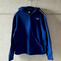 【希少・美品】ヴィンテージadidas アディダスジャージ パーカーネイビー紺オールド 70s フランス製 VENTEX FRANCE _画像1