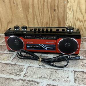 [5-81]SANSUI landscape SCR-B2 red / red stereo radio cassette radio-cassette Bluetooth installing MP3 player USB