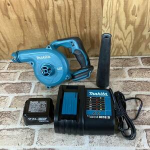 [5-539]makita マキタ 充電式ブロワ UB142D 14.4V 純正バッテリー BL1430B 14.4V/充電器 DC18SD セット 電動工具 ブロワー