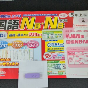 か-051 札幌市版 国語NB・NBプラス 5年 上 ぶんけい 問題集 プリント 学習 ドリル 小学生 漢字 テキスト テスト用紙 教材 文章問題※11