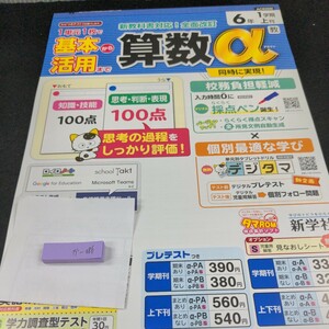 か-086 基本から活用まで 算数α 6年 1学期 上刊 新学社 問題集 プリント 学習 ドリル 小学生 計算 テキスト テスト用紙 教材 文章問題※11