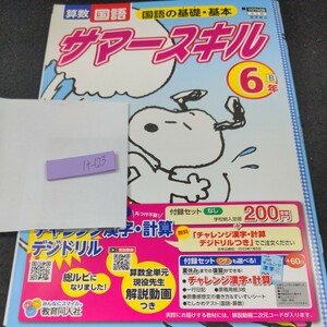 け-123 サマースキル 6年 教育同人社 スヌーピー 問題集 プリント 学習 ドリル 小学生 国語 算数 テキスト テスト用紙 教材 文章問題※11